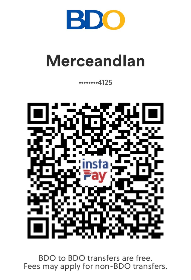 BDO QR code for Merce and Ian&rsquo;s account ending 4125