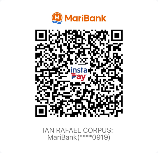MariBank QR code for Ian Rafael Corpus&rsquo;s account ending 0919